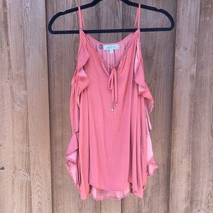 Jennifer Lopez long sleeve cold shoulder blouse